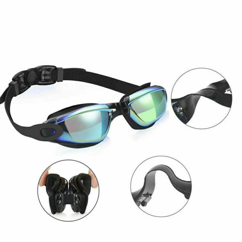Anti Fog Swimming Goggles UV Glasses Adjustable Earbuds For Men Women  Kids