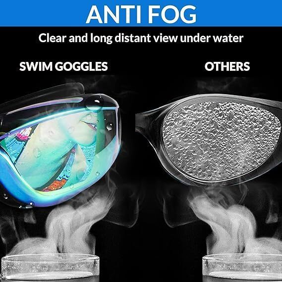 Anti Fog Swimming Goggles UV Glasses Adjustable Earbuds For Men Women Kids