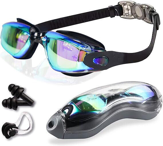 Anti Fog Swimming Goggles UV Glasses Adjustable Earbuds For Men Women  Kids